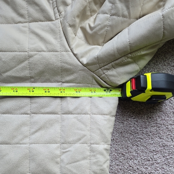 Sam Edelman Women's Cream Quilted Puffer Faux Leather Jacket, Preowned, XL - Picture 12 of 16